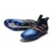 Tacos de futbol adidas Ace 17+ Purecontrol FG Negro Blanco Azul