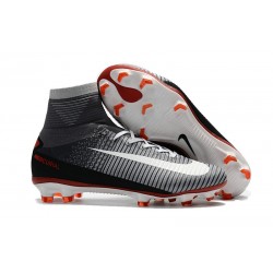 Baratas Botas de fútbol Nike Mercurial Superfly V FG Negro Gris Blanco