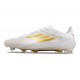 adidas F50 Elite FG Bota Ftwr Blanco Dorado Met