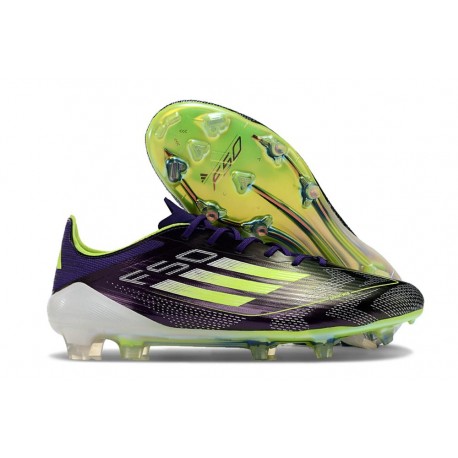 adidas F50 Elite FG Bota Morado Unity Blanco Limón Lúcido