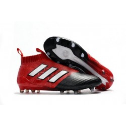 Baratas Botas de fútbol adidas Ace 17+ Purecontrol FG Blanco Rojo Negro