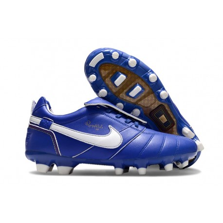 Bota de Futbol Nike Tiempo Legend 10 Elite FG Azul Blanco