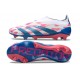 adidas Botas Futbol Predator Elite LL FG Ftwr Blanco Solar Azul Solar Rosa