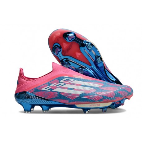 Botas de Futbol adidas F50 + LL FG Solar Azul Ftwr Blanco Solar Rosa
