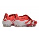 Adidas Predator 25 Elite Tongue FG Rojo Lúcido Blanco Negro