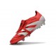 Adidas Predator 25 Elite Tongue FG Rojo Lúcido Blanco Negro