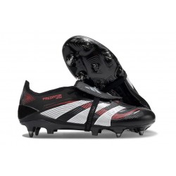 Adidas Predator 25 Elite Tongue FG Negro Gris Four Rojo Lúcido