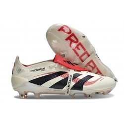Adidas Predator 25 Elite Tongue FG Blanco Off Negro Rubí Puro