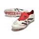 Adidas Predator 25 Elite Tongue FG Blanco Off Negro Rubí Puro