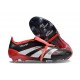 Adidas Predator 25 Elite Tongue FG Negro Blanco Rojo