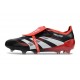 Adidas Predator 25 Elite Tongue FG Negro Blanco Rojo