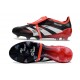 Adidas Predator 25 Elite Tongue FG Negro Blanco Rojo