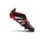 Adidas Predator 25 Elite Tongue FG Negro Blanco Rojo