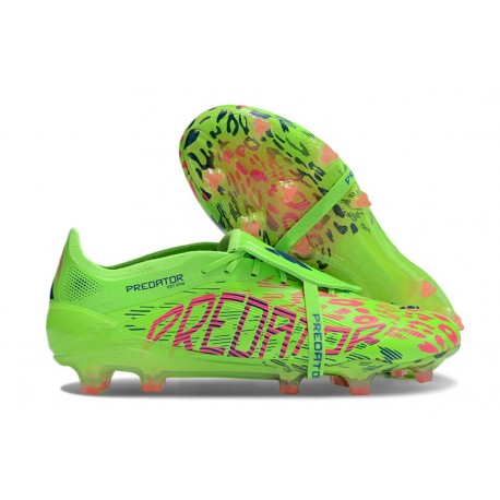 Adidas Predator 25 Elite Tongue FG Limón Lúcido Rosa Azul Fusion