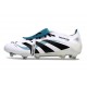 Adidas Predator 25 Elite Tongue FG Blanco Negro Ciano