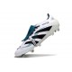 Adidas Predator 25 Elite Tongue FG Blanco Negro Ciano