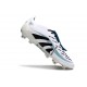 Adidas Predator 25 Elite Tongue FG Blanco Negro Ciano