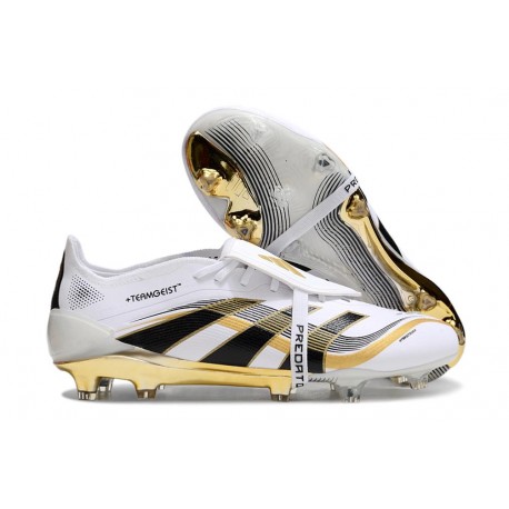 Adidas Predator 25 Elite Tongue FG Ftwr Blanco Dorado Met