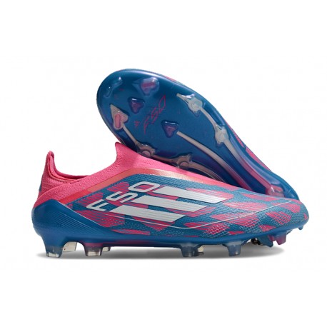 Zapatos de Fútbol adidas F50 Elite LL FG Solar Azul Ftwr Blanco Solar Rosa