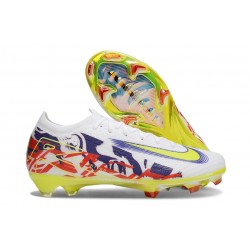 Bota de Futbol Nike Mercurial Vapor 16 Elite FG Blanco Amarillo Violeta Rojo