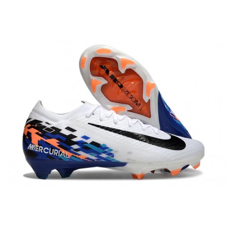 Bota de Futbol Nike Mercurial Vapor 16 Elite FG Blanco Negro Azul