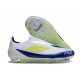 Zapatos de Fútbol adidas F50 Elite LL FG Blanco Amarillo Solar Azul Lúcido
