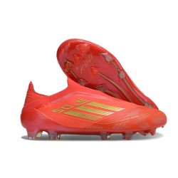 Zapatos de Fútbol adidas F50 Elite LL FG Rojo Dorado Met Rojo Vivo