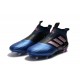 Tacos de futbol adidas Ace 17+ Purecontrol FG Negro Blanco Azul