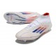 Zapatilla adidas F50 Elite Mid FG Blanco Rojo Solar Azul Lúcido