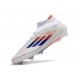 Zapatilla adidas F50 Elite Mid FG Blanco Rojo Solar Azul Lúcido