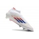 Zapatilla adidas F50 Elite Mid FG Blanco Rojo Solar Azul Lúcido