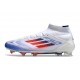 Zapatilla adidas F50 Elite Mid FG Ftwr Blanco Rojo Azul Lúcido