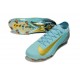 Bota de Futbol Nike Mercurial Vapor 16 Elite FG Azul Oro