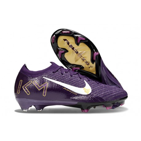 Bota de Futbol Nike Mercurial Vapor 16 Elite FG X MBAPPE Grand Morado Marfil claro