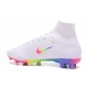 Nuevo Botas de fútbol Nike Mercurial Superfly 5 FG Blanco Rosa Volt Verde Azul Voltio