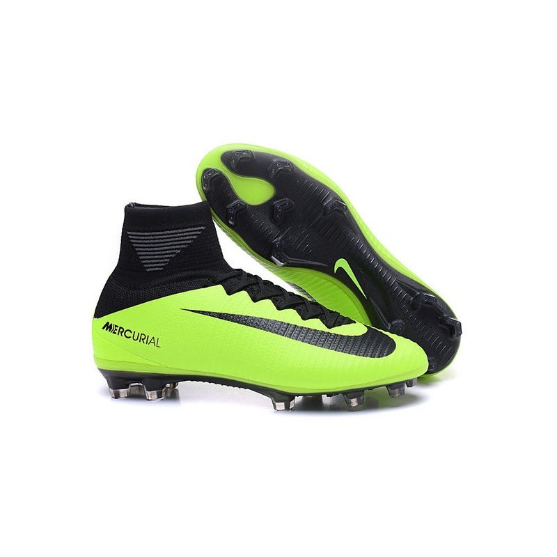 Zapatillas de fútbol Nike Mercurial Superfly V FG Para Hombre Negro Verde
