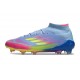 Zapatilla adidas F50 Elite Mid FG Azul Fusion Limón Lúcido Rosa