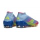 Zapatilla adidas F50 Elite Mid FG Azul Fusion Limón Lúcido Rosa