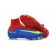 Nuevo Botas de fútbol Nike Mercurial Superfly 5 FG Azul Rojo Amarillo
