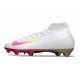 Nike Zoom Mercurial Superfly X Elite FG Blanco Rosa