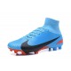 Zapatillas de fútbol Nike Mercurial Superfly V FG Para Hombre Azul Rojo Negro