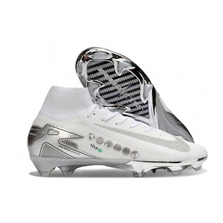 Nike Zoom Mercurial Superfly X Elite FG Blanco Plateado