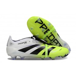 Adidas Predator 25 Elite Tongue FG Blanco Negro Limón Lúcido