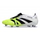 Adidas Predator 25 Elite Tongue FG Blanco Negro Limón Lúcido