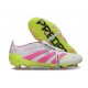 Adidas Predator 25 Elite Tongue FG Blanco Rosa Lúcido Limón Lúcido
