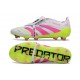 Adidas Predator 25 Elite Tongue FG Blanco Rosa Lúcido Limón Lúcido