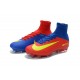 Nuevo Botas de fútbol Nike Mercurial Superfly 5 FG Azul Rojo Amarillo