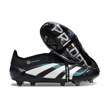 Adidas Predator 25 Elite Tongue FG Negro Blanco Azul