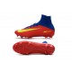 Nuevo Botas de fútbol Nike Mercurial Superfly 5 FG Azul Rojo Amarillo