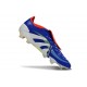 Adidas Predator 25 Elite Tongue FG Azul Blanco Rojo